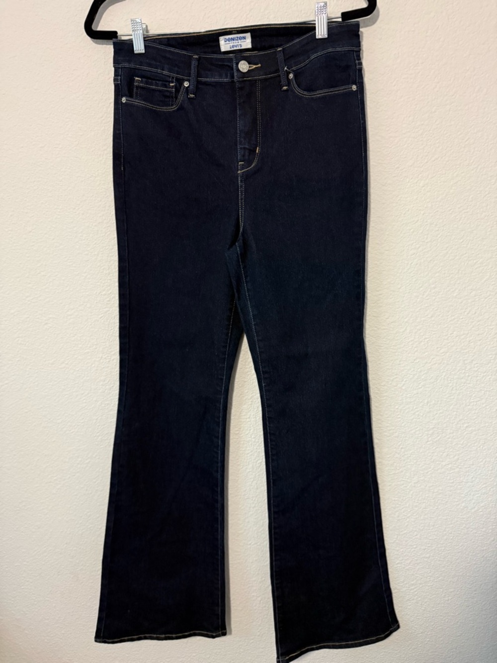 Denizen from Levi's Dark Blue Flare Jeans High Rise Size 6